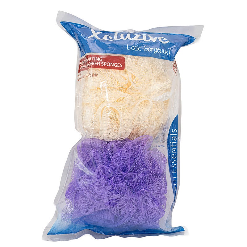 Xcluzive Exfoliating Gloves 2 Pcs & Bath Sponges 2 Pcs Asstd X2 Value Pack - Image 3